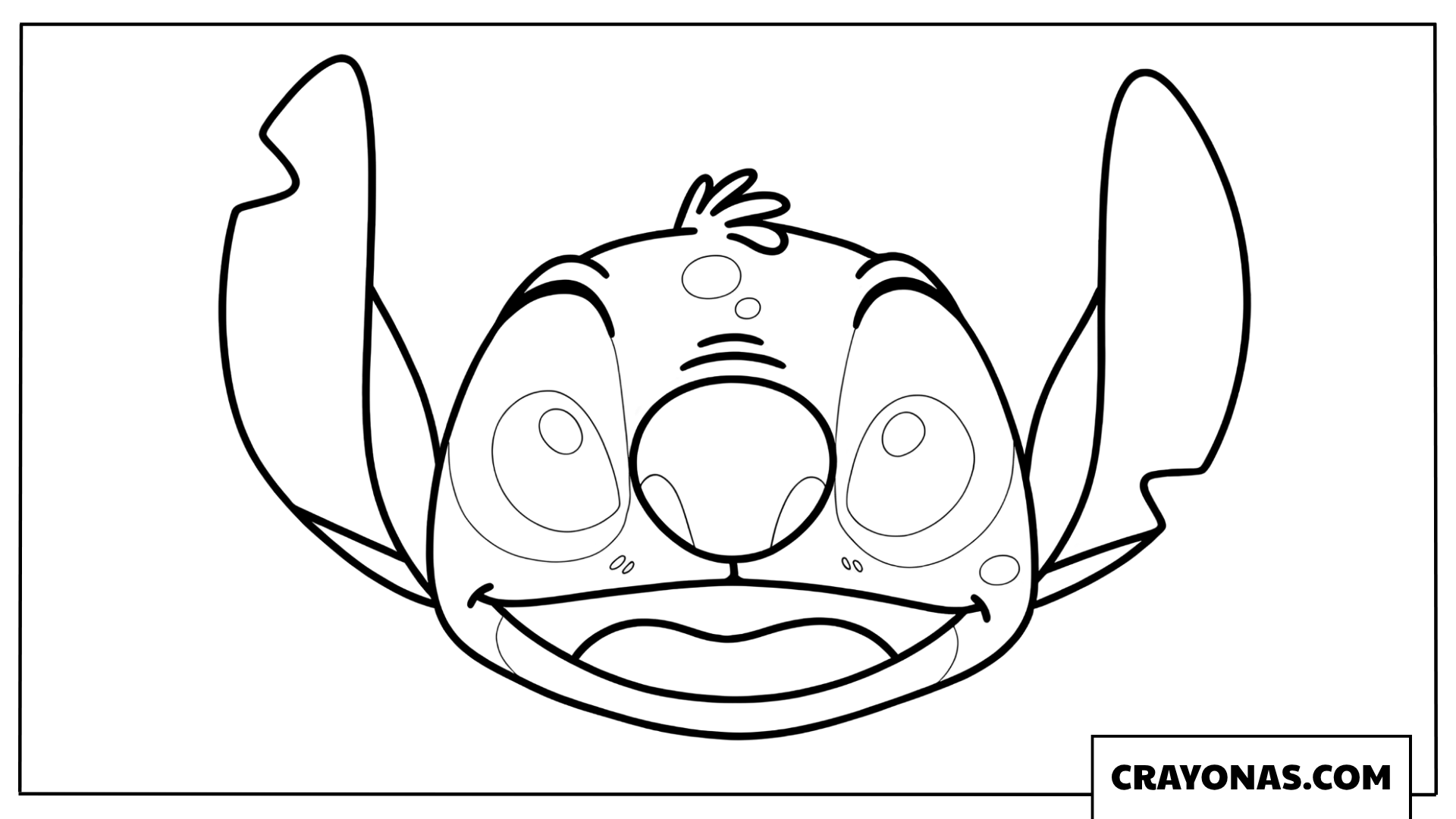 Adorable Stitch face coloring page