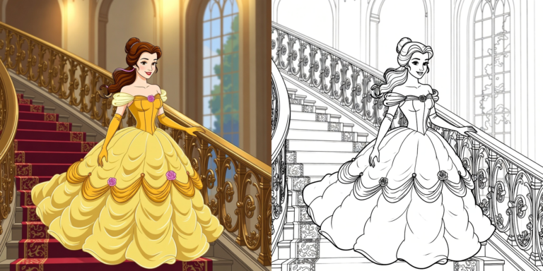 ft - Belle coloring pages ft