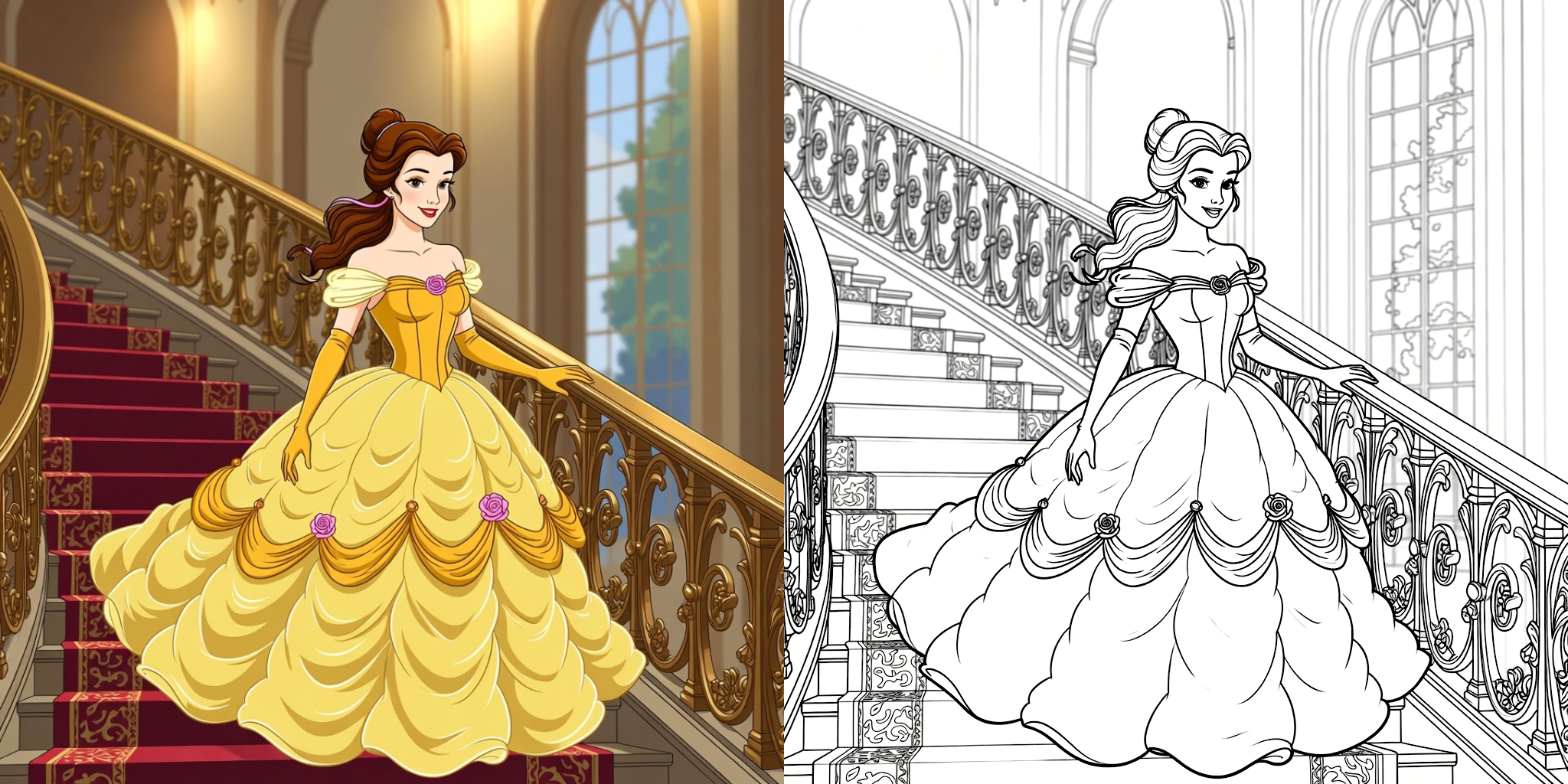 ft - Belle coloring pages ft