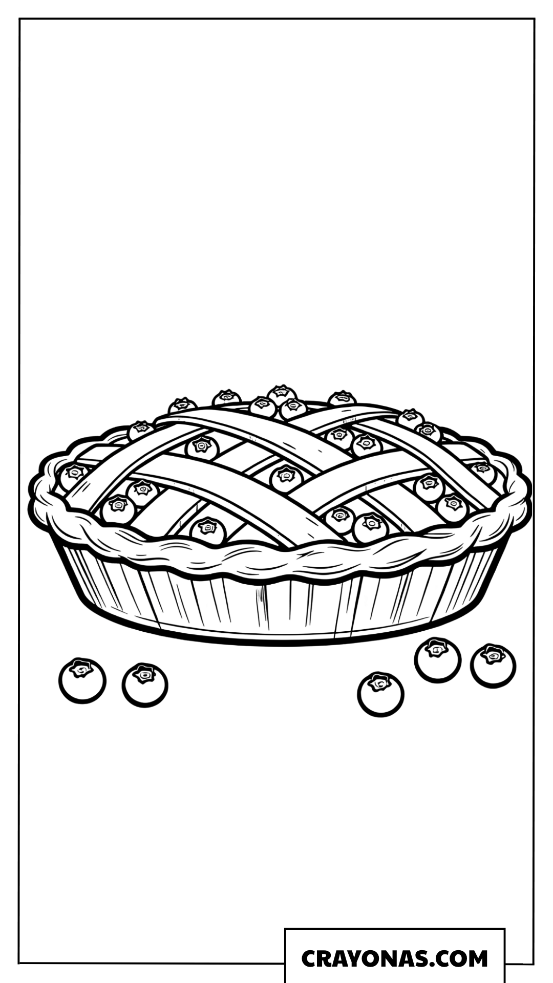 Blueberry Pie Coloring Page