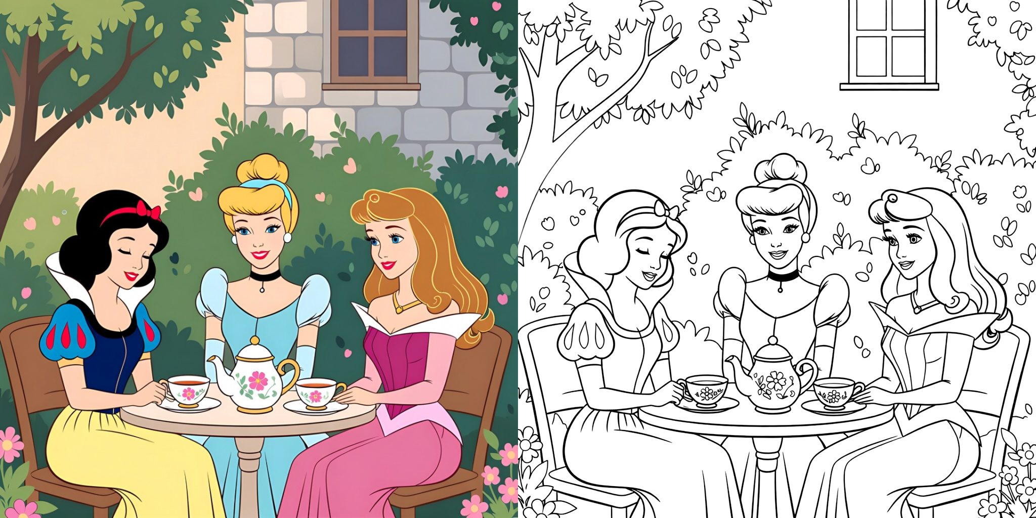 Disney Princess Coloring Pages ft