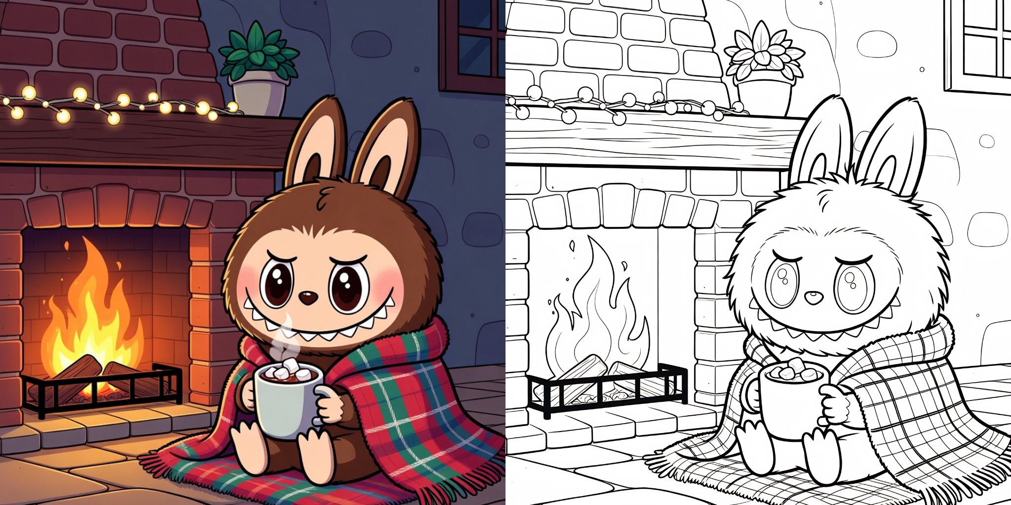 Labubu’s Four Seasons Coloring Pages ft