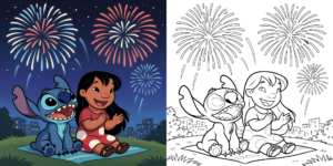 Lilo & Stitch Coloring Pages ft