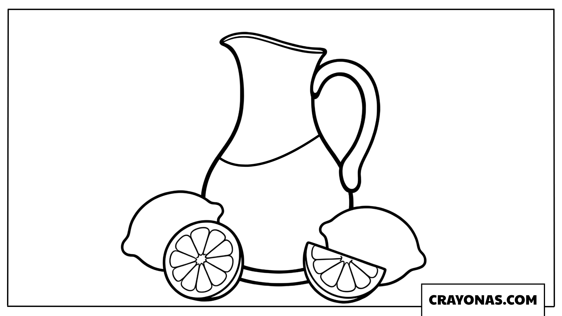 Pitcher of Lemonade Coloring Page