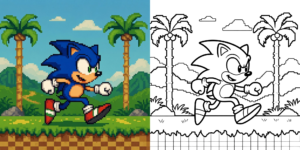 _Sonic Coloring Pages ft