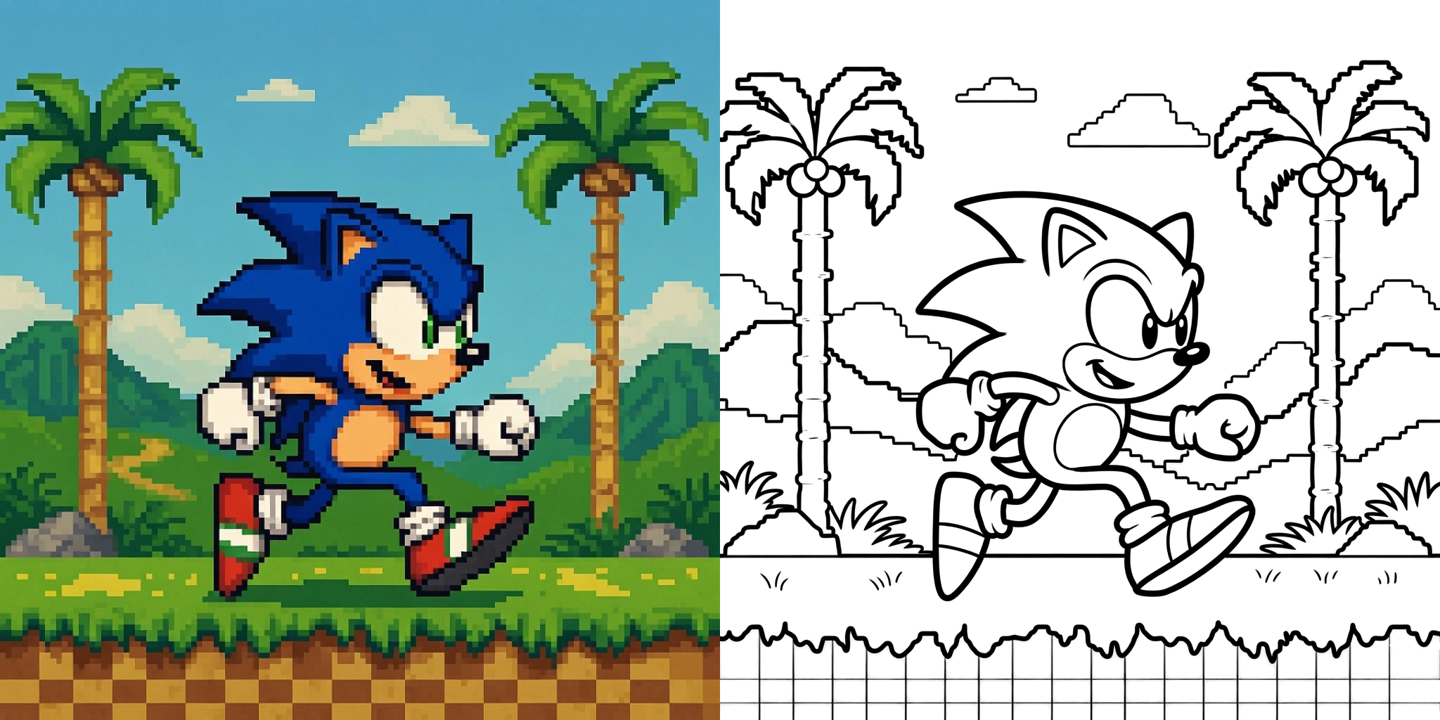 _Sonic Coloring Pages ft