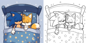 Sonic and Tails coloring pages ft