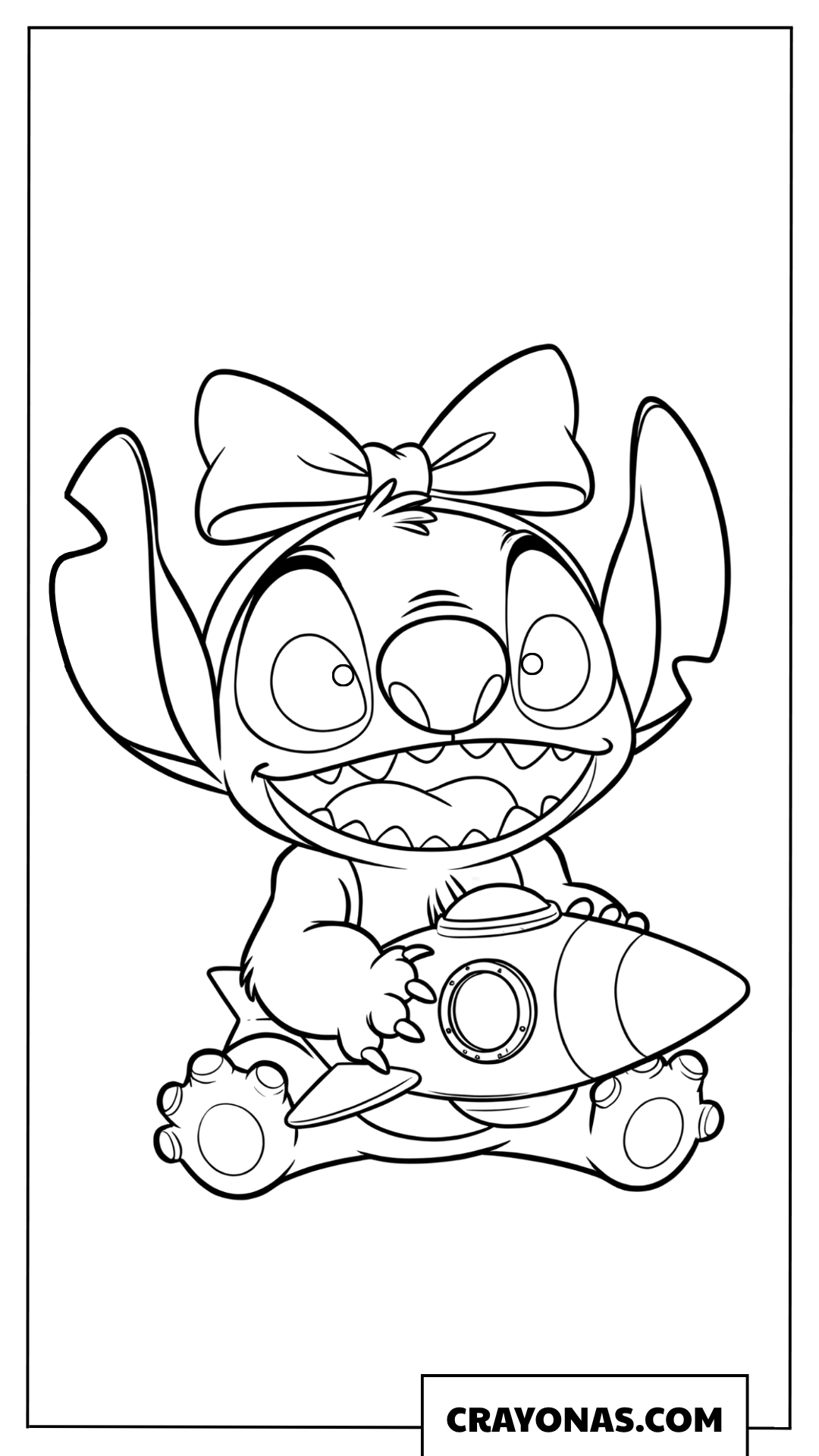 Stitch with His Favorite Birthday Gift Coloring Page