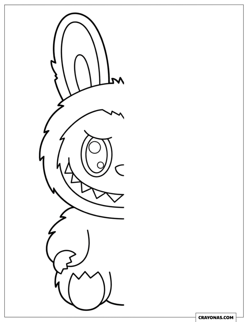 Cute Labubu Coloring Page Completion Challenge