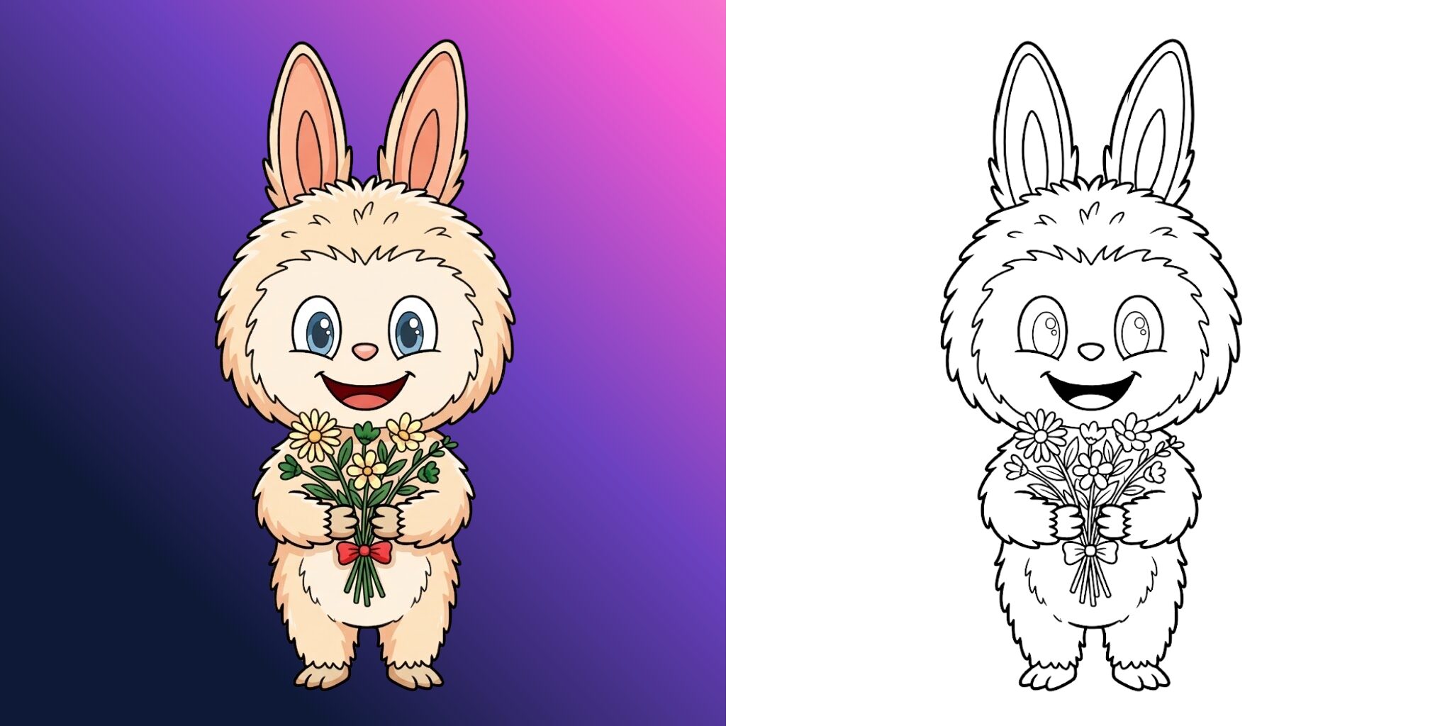 labubu coloring pages ft