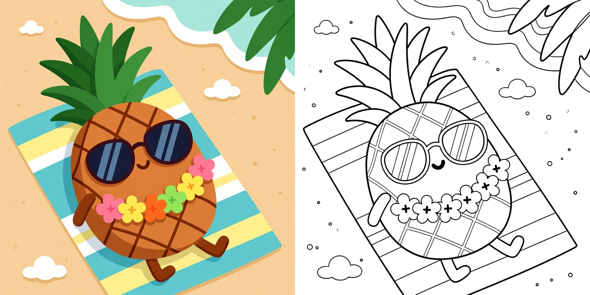 summer fruit coloring pages ft