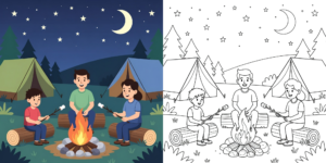 summer nature coloring pages ft