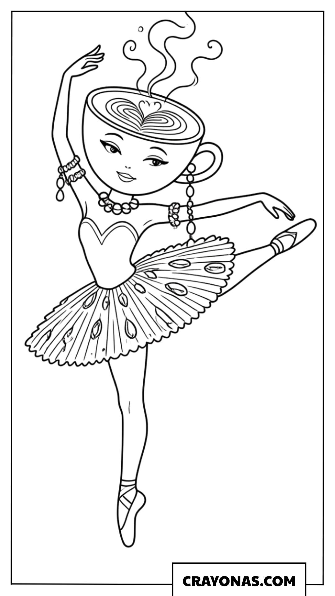 Ballerina Cappuccina Elegant Pose Coloring Page