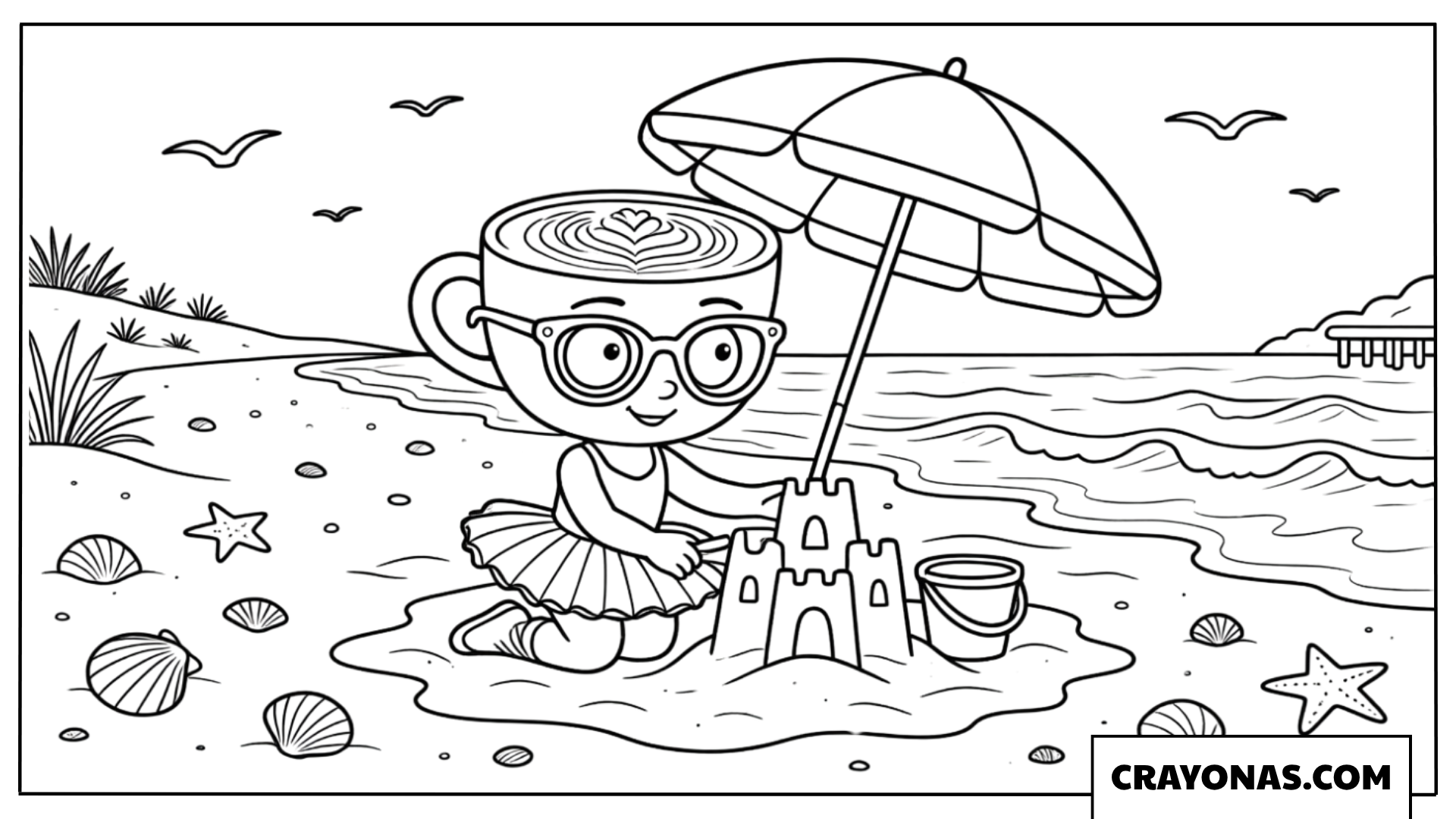 Ballerina Cappuccina Beach Scene