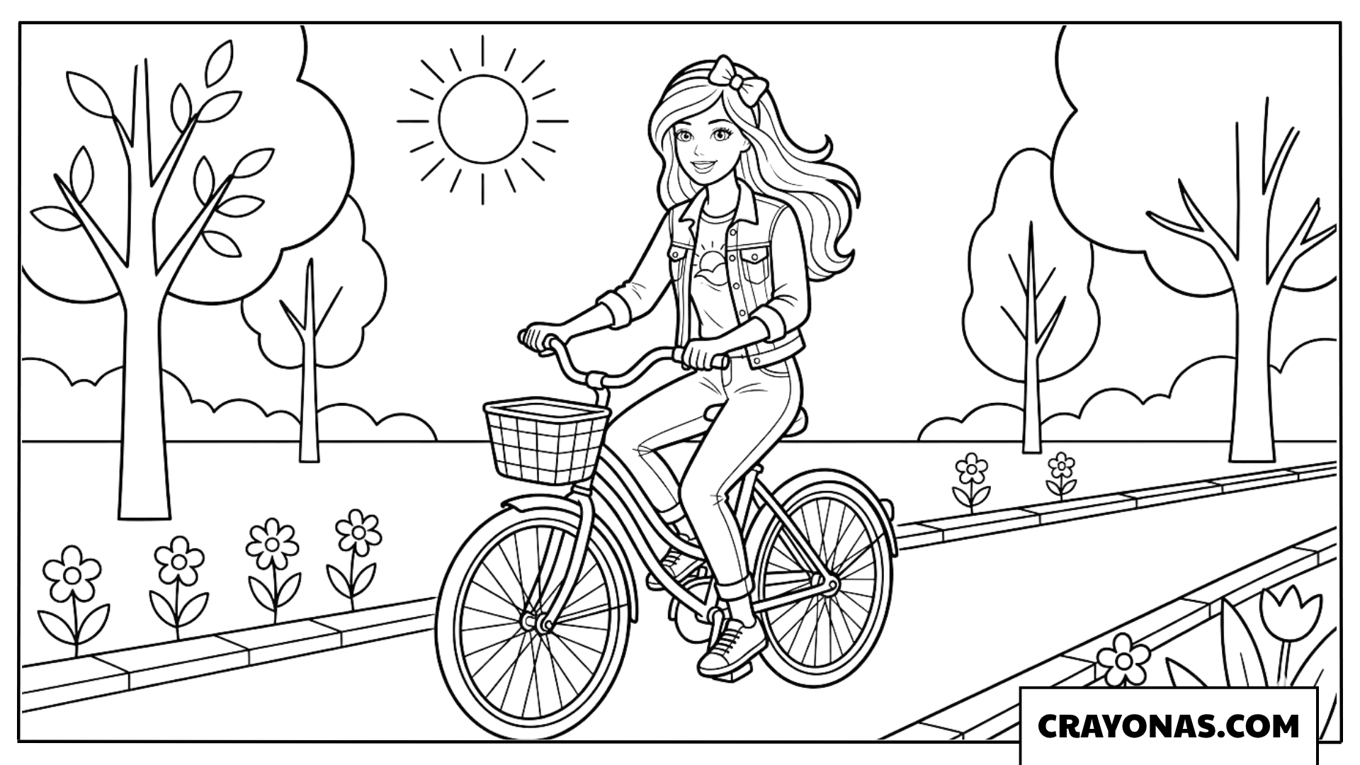 Barbie Casual Everyday Fashion Coloring Page