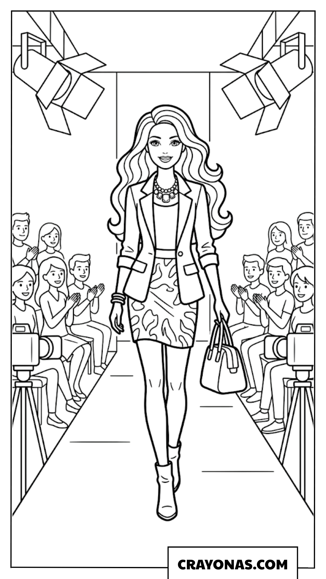 Barbie Runway Fashion Show Coloring Page