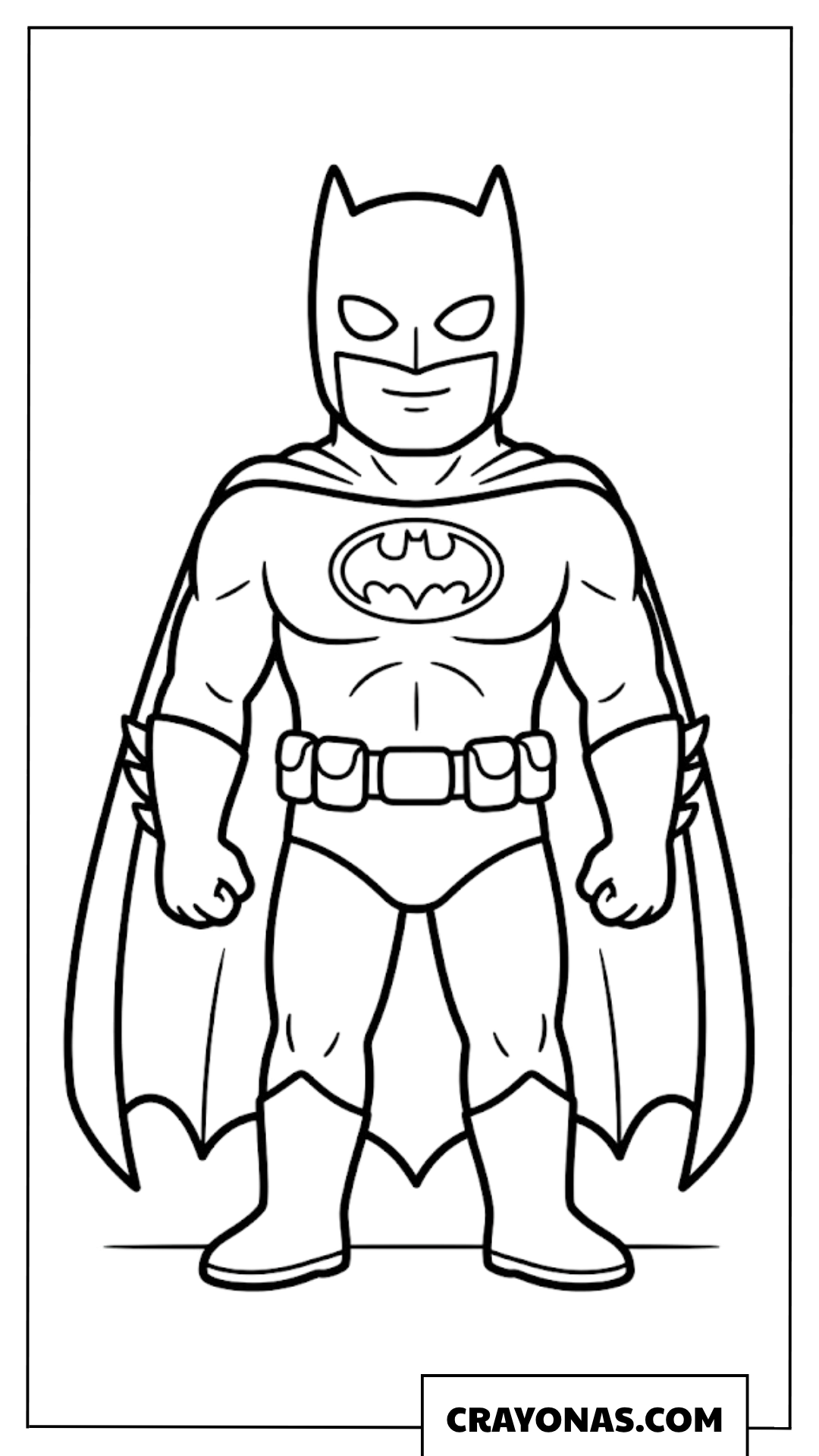 Batman Standing Coloring Page
