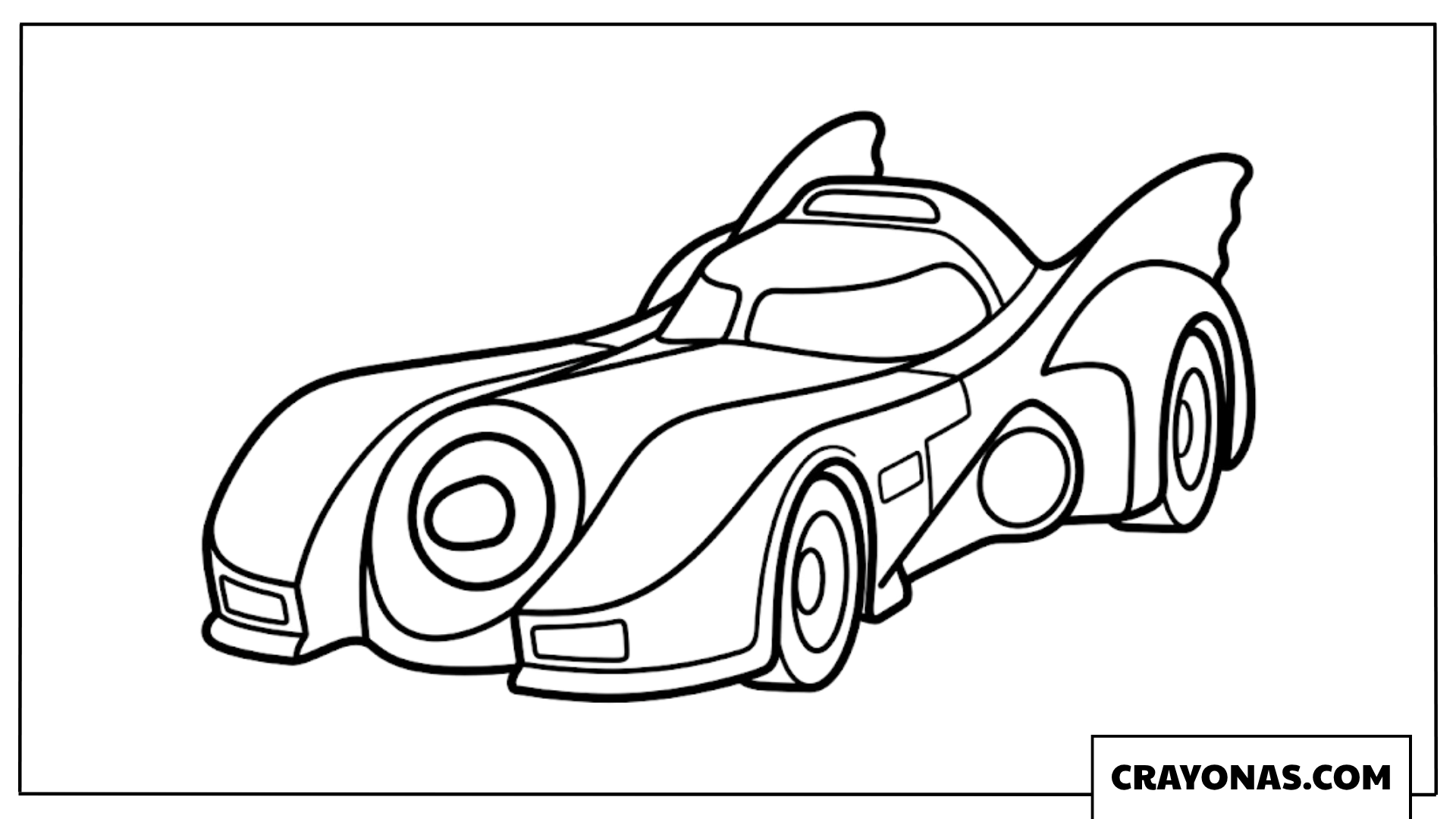 Batmobile Coloring Page