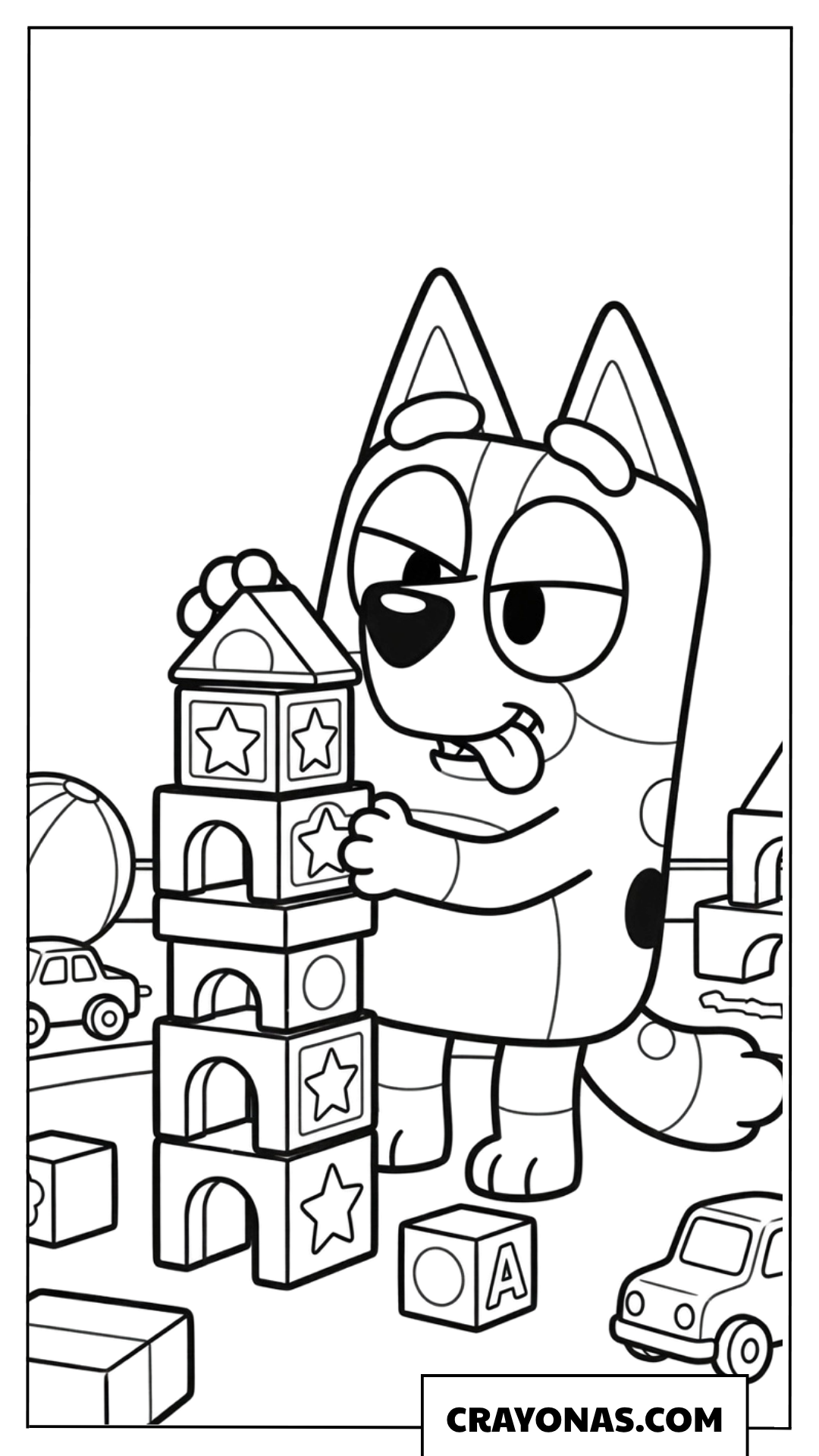 Bingo Building Tower Coloring Page