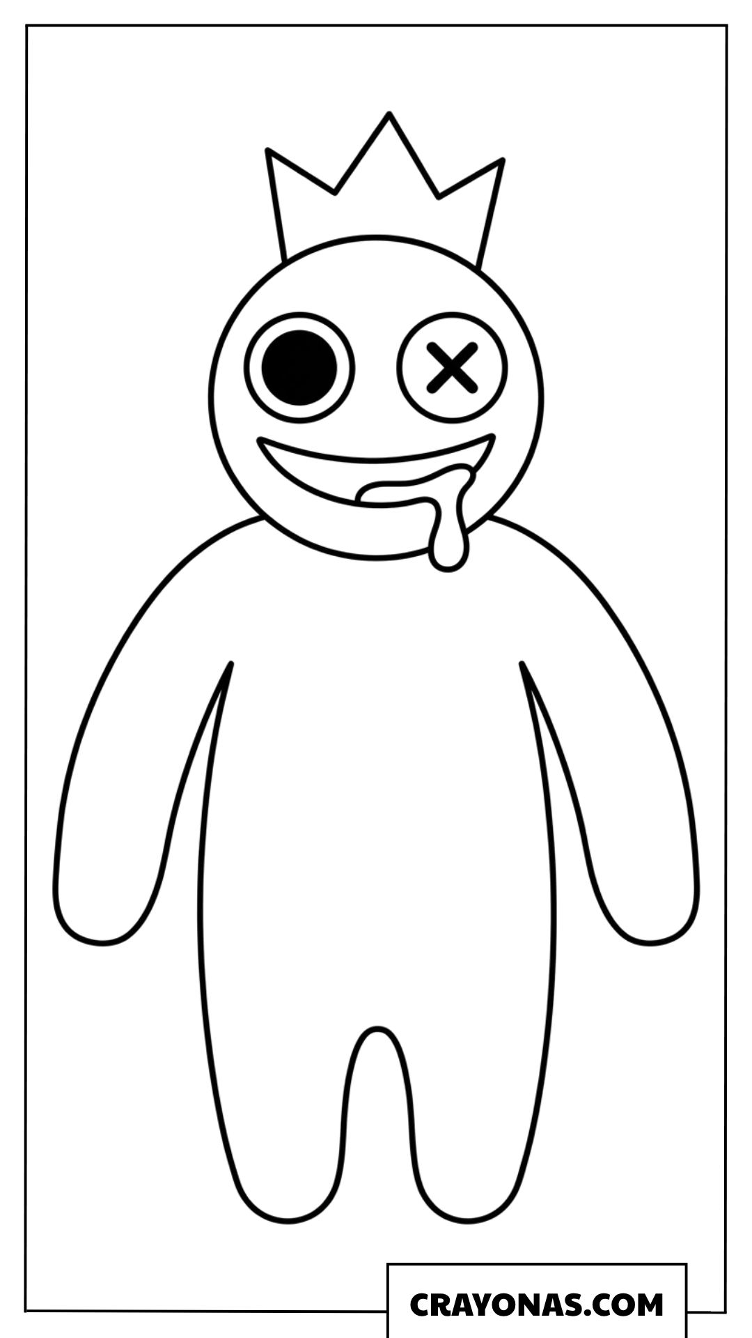 Blue Roblox Monster Coloring Page