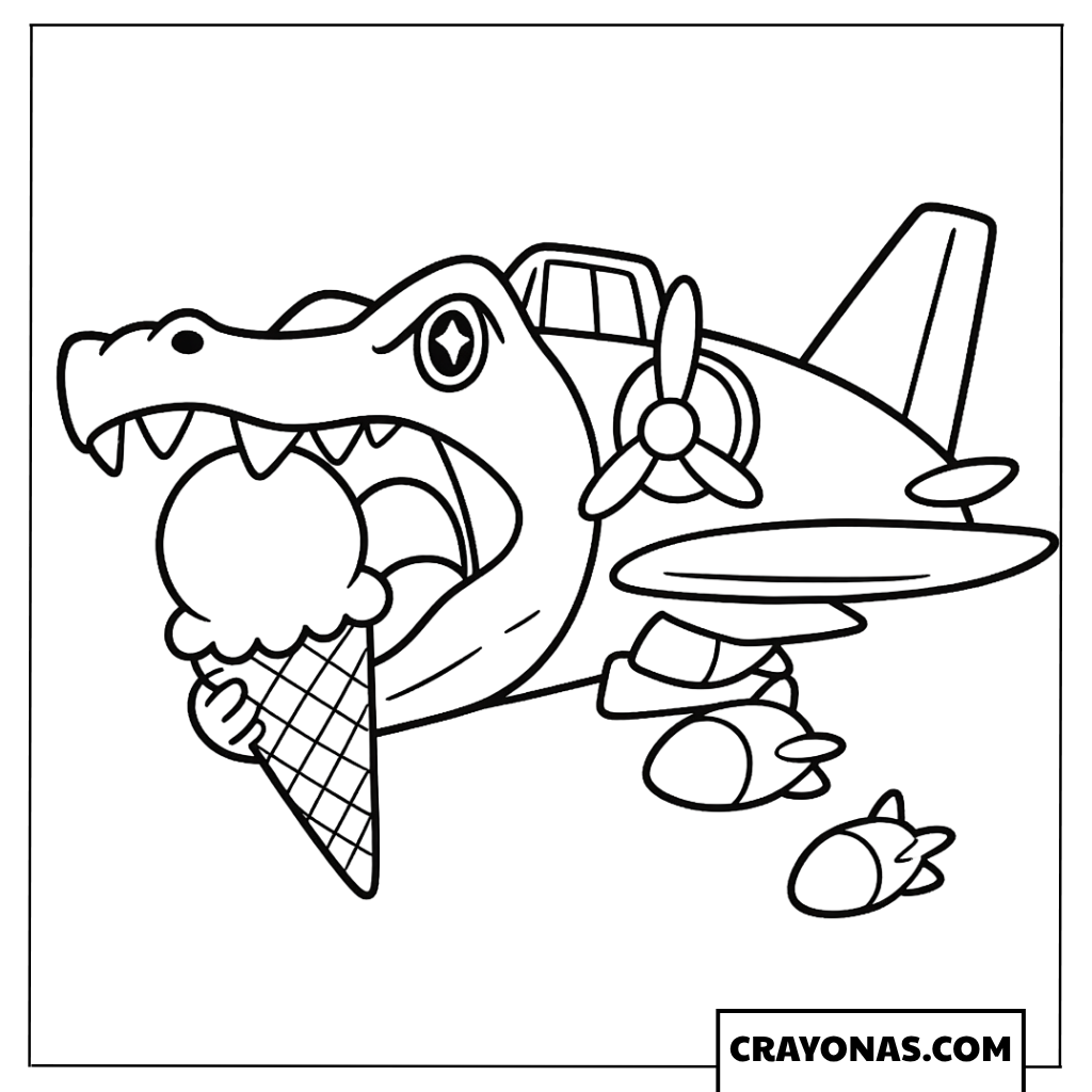 Bombardiro Crocodilo Eating Ice Cream