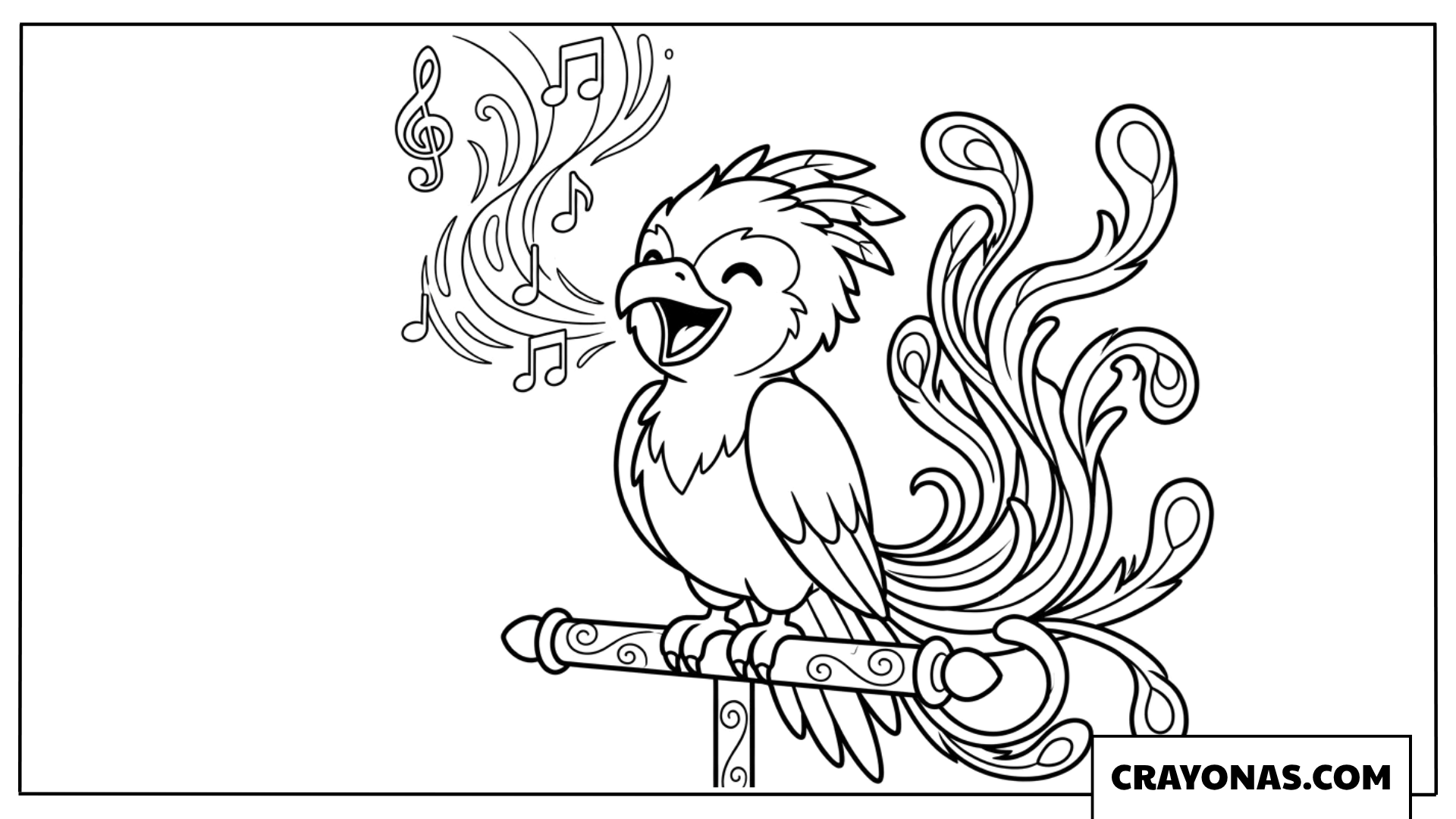 Chibi Fawkes Phoenix Coloring Pages