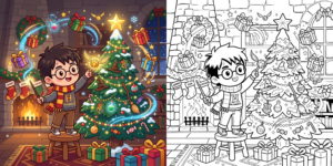 Chibi Harry Potter Coloring Pages ft - Chibi Harry Potter Coloring Pages ft