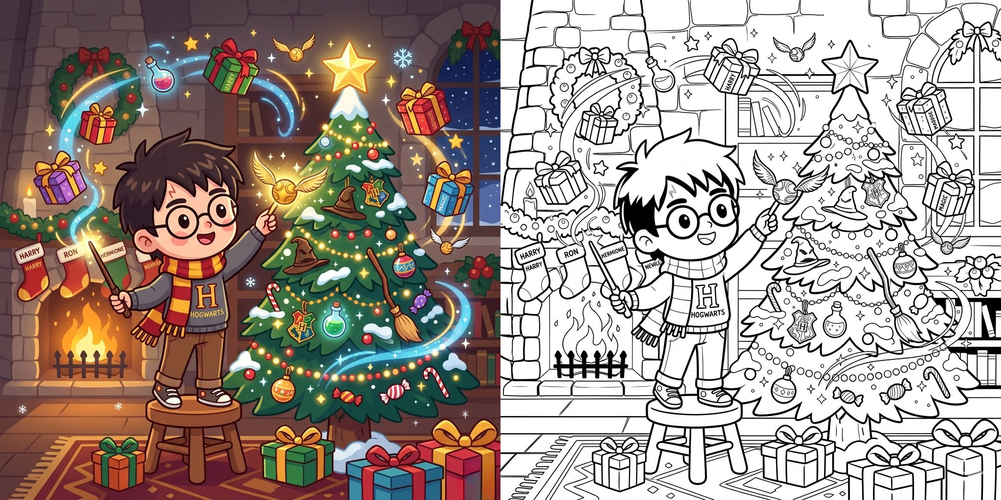 Chibi Harry Potter Coloring Pages ft - Chibi Harry Potter Coloring Pages ft