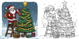 Christmas Themed Santa Claus Coloring ft - Christmas Themed Santa Claus Coloring ft