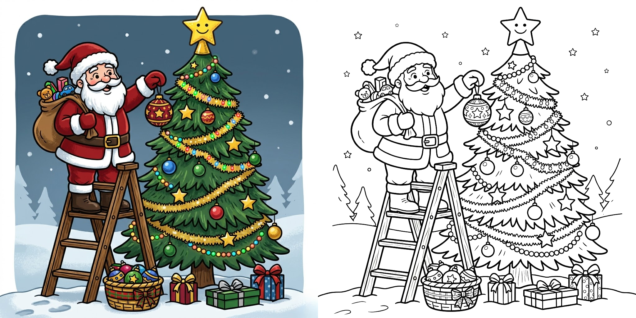 Christmas Themed Santa Claus Coloring ft - Christmas Themed Santa Claus Coloring ft
