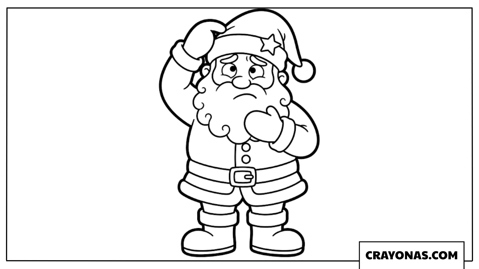 Confused Santa Coloring Page