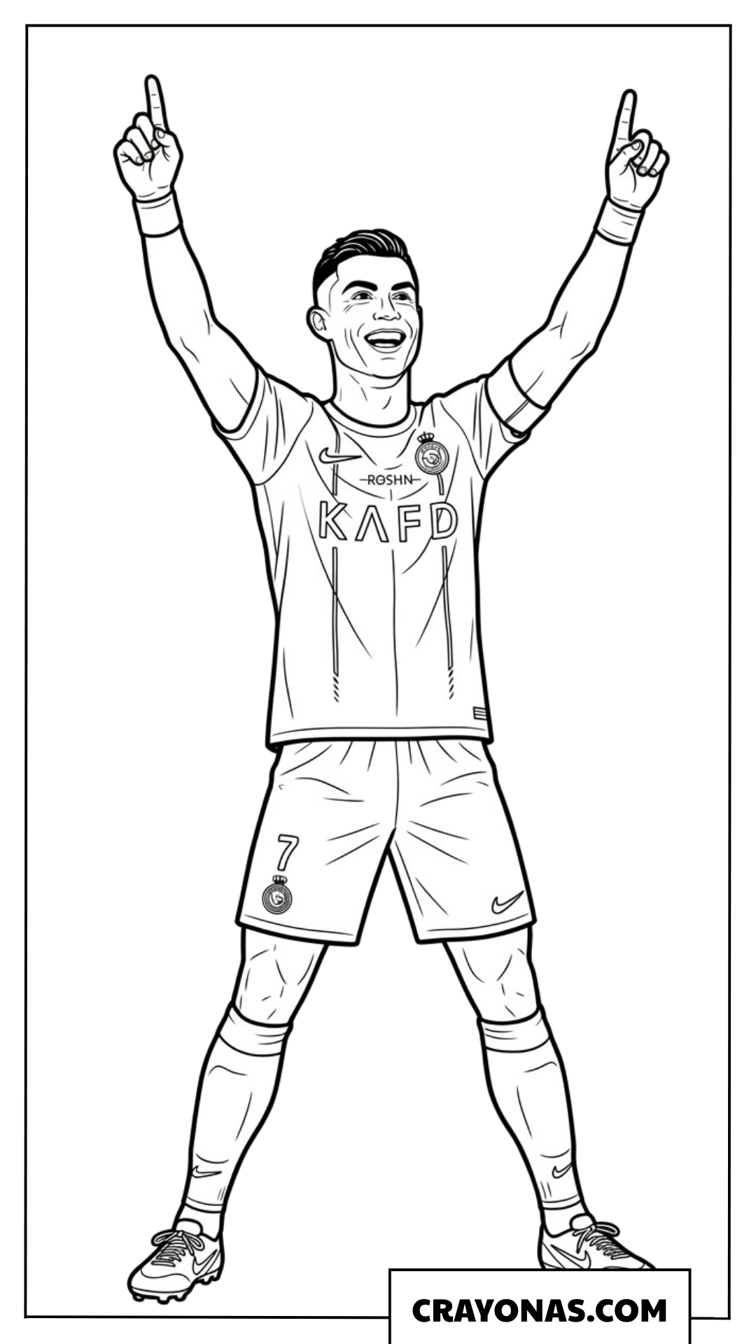 Cristiano Ronaldo Signature Celebration Coloring Page