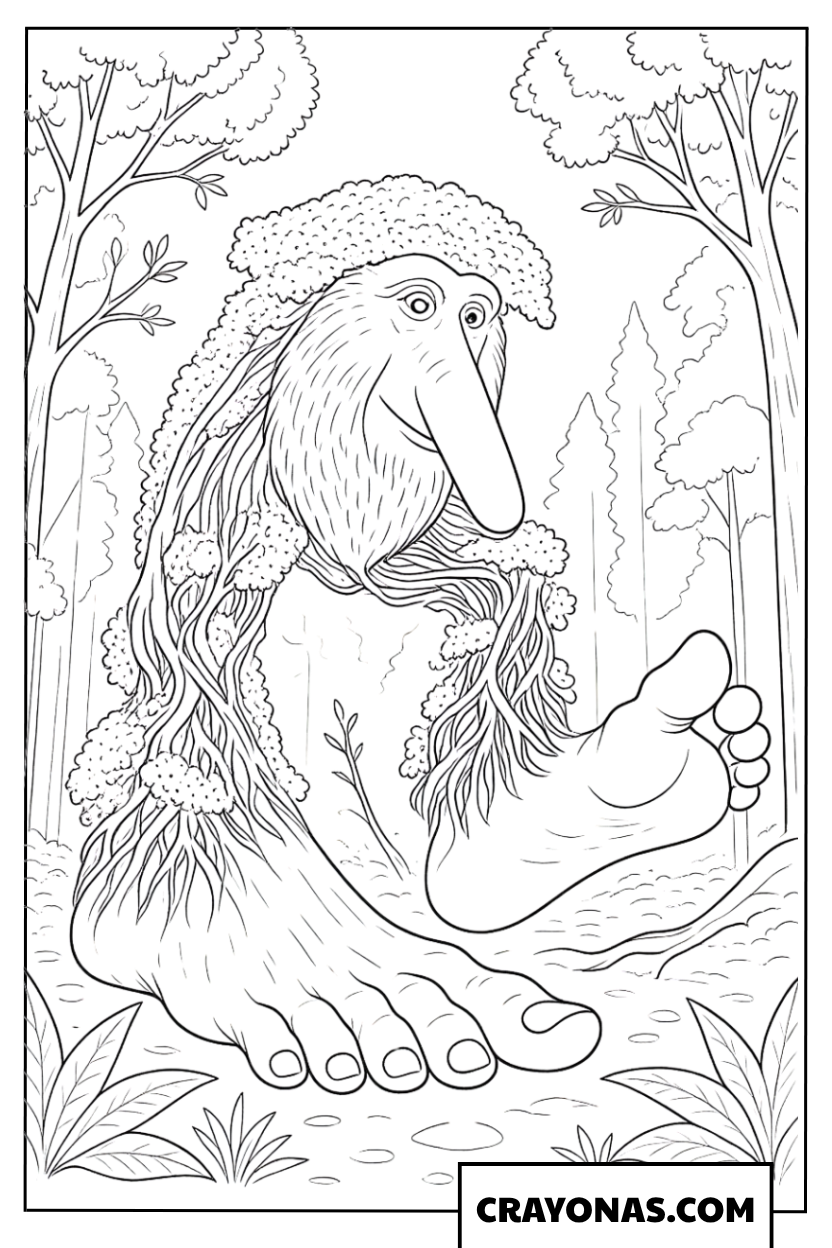Cute Brr Brr Patapim in Forest Coloring Page