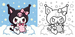 ft - Cute Kuromi Coloring Page ft