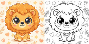 Cute Lion Coloring Pages ft - 2