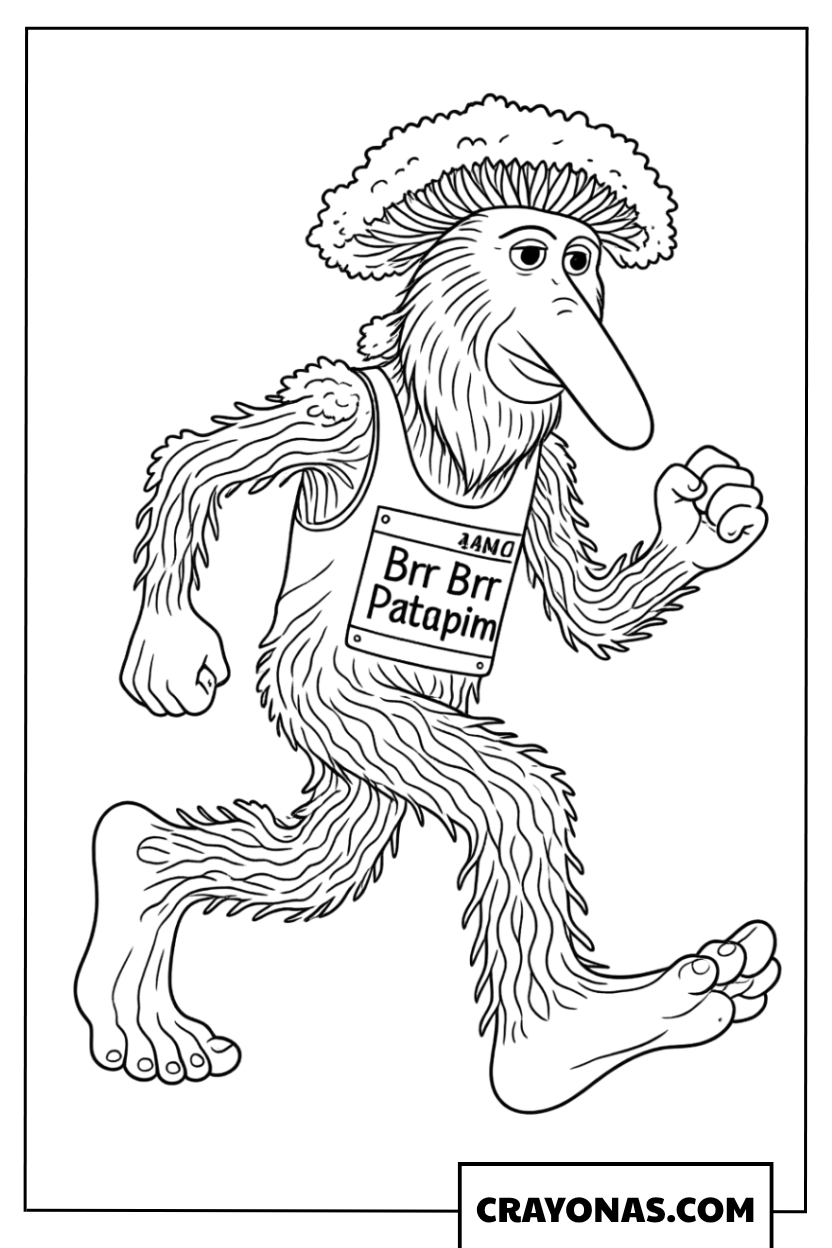 Detective Brr Brr Patapim Coloring Page