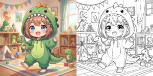 Easy Anime Coloring Pages ft - 4