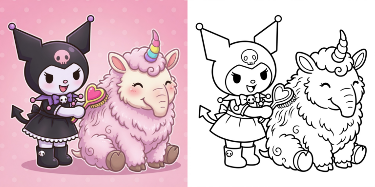 Easy Kuromi Coloring ft - Easy Kuromi Coloring ft