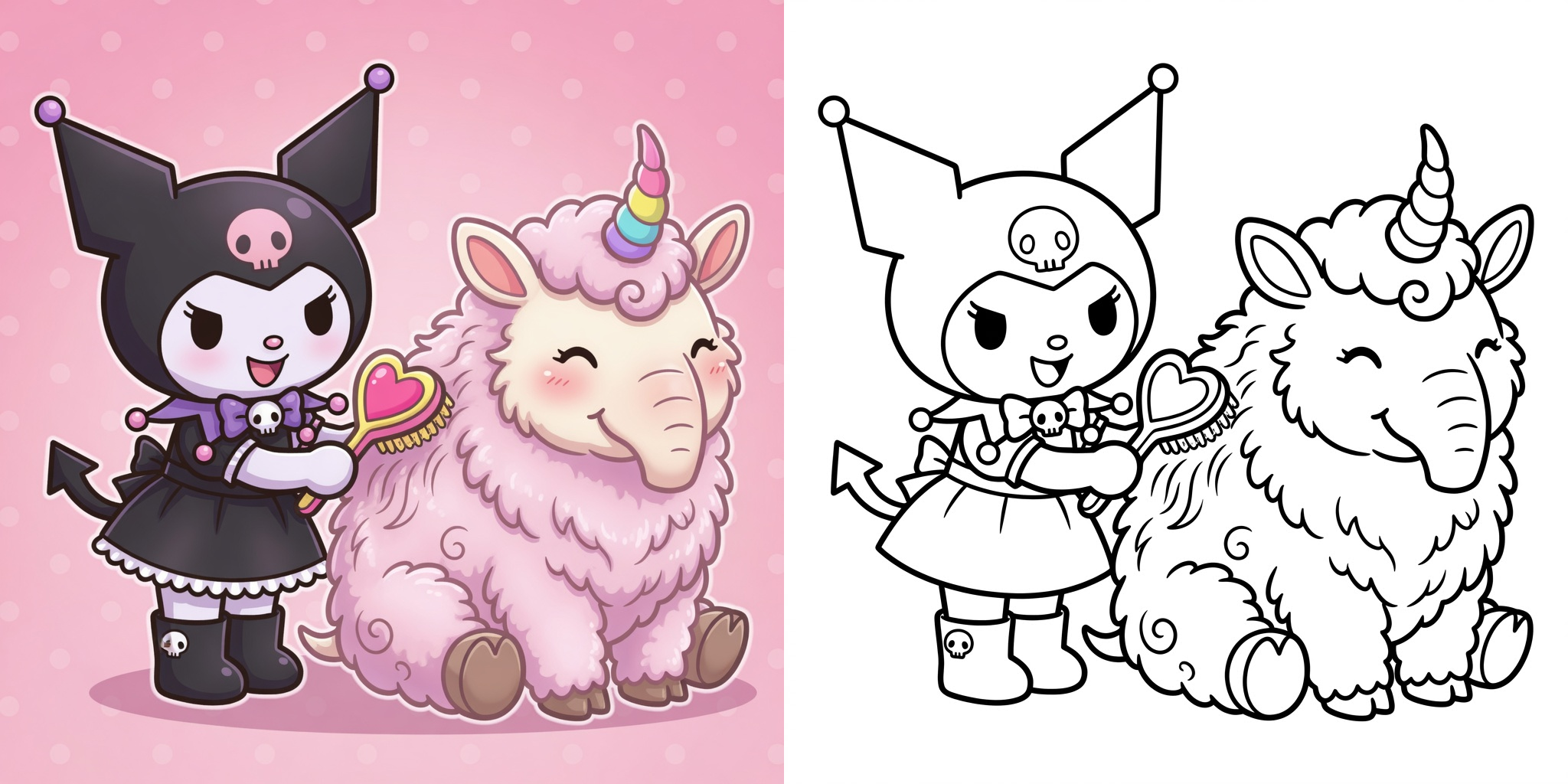 Easy Kuromi Coloring ft - Easy Kuromi Coloring ft