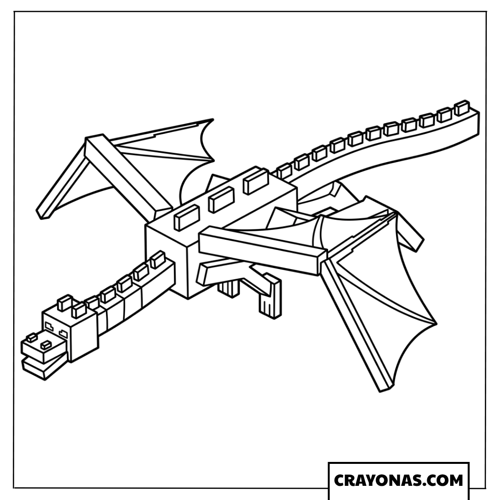 Ender Dragon Coloring Page