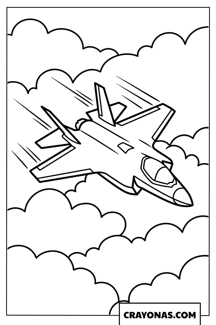 Fighter Jet Coloring Page