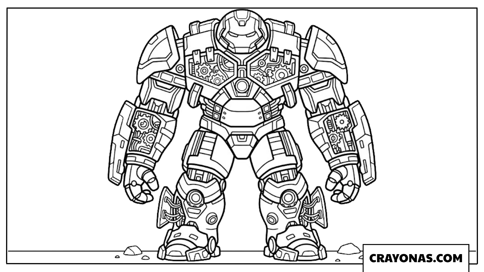 Giant Mech Robot Coloring Page