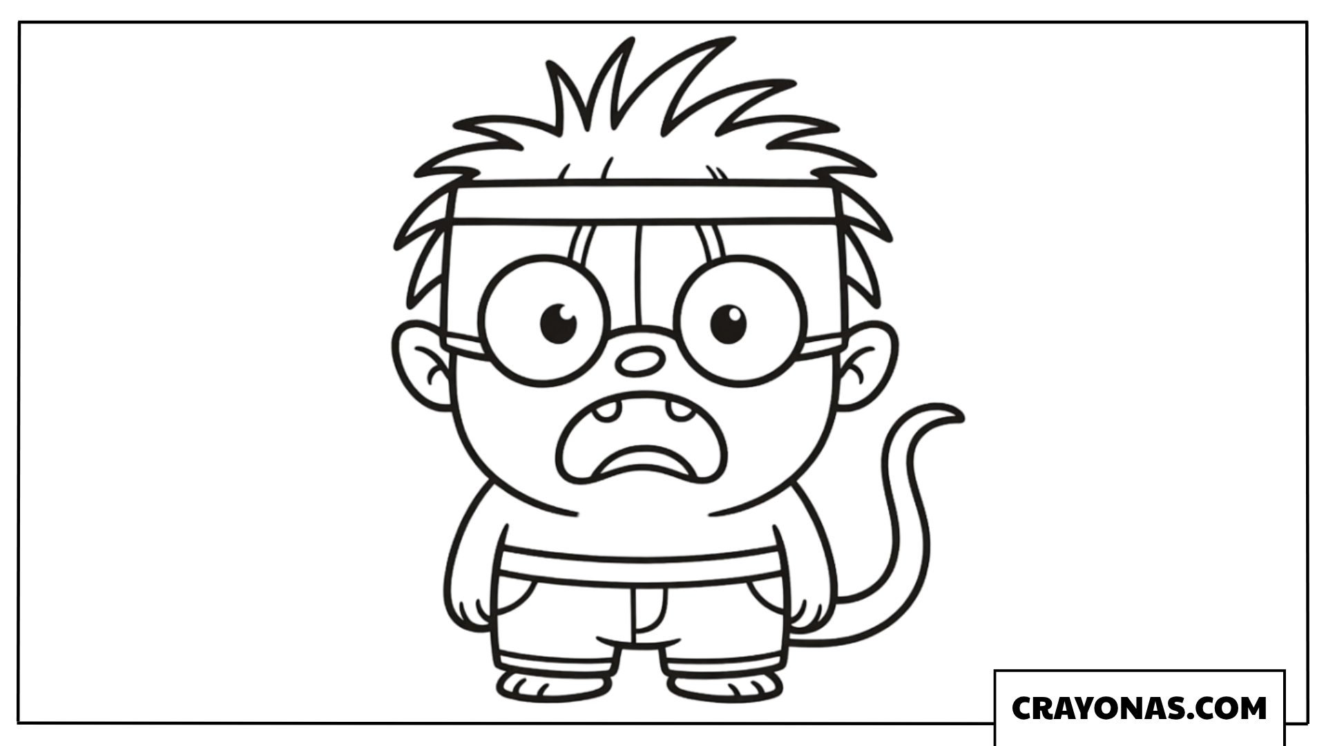 Grumpy Little Monster Coloring Page