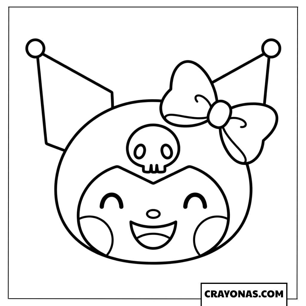 Happy Kuromi Coloring Page