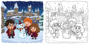 Harry Potter Holiday Coloring Pages ft
