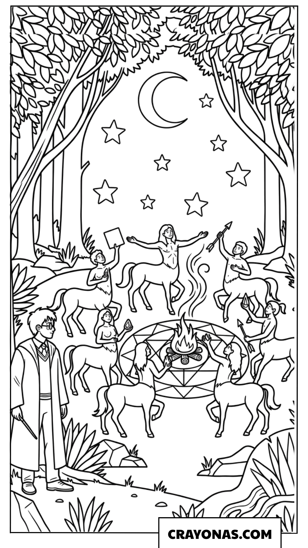 Harry Potter and Centaurs Coloring Pages