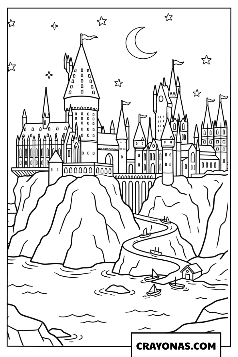 Hogwarts Castle Coloring Pages