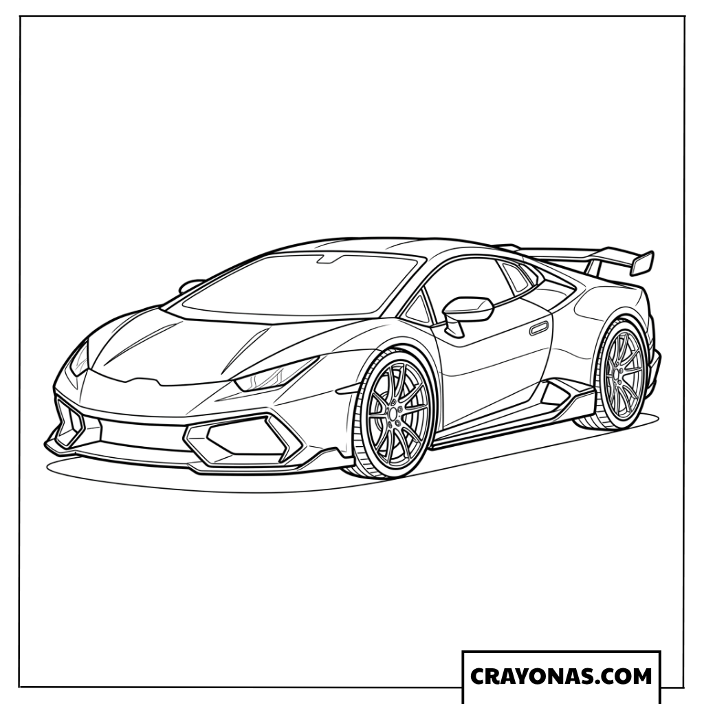 Lamborghini Supercar Coloring Page
