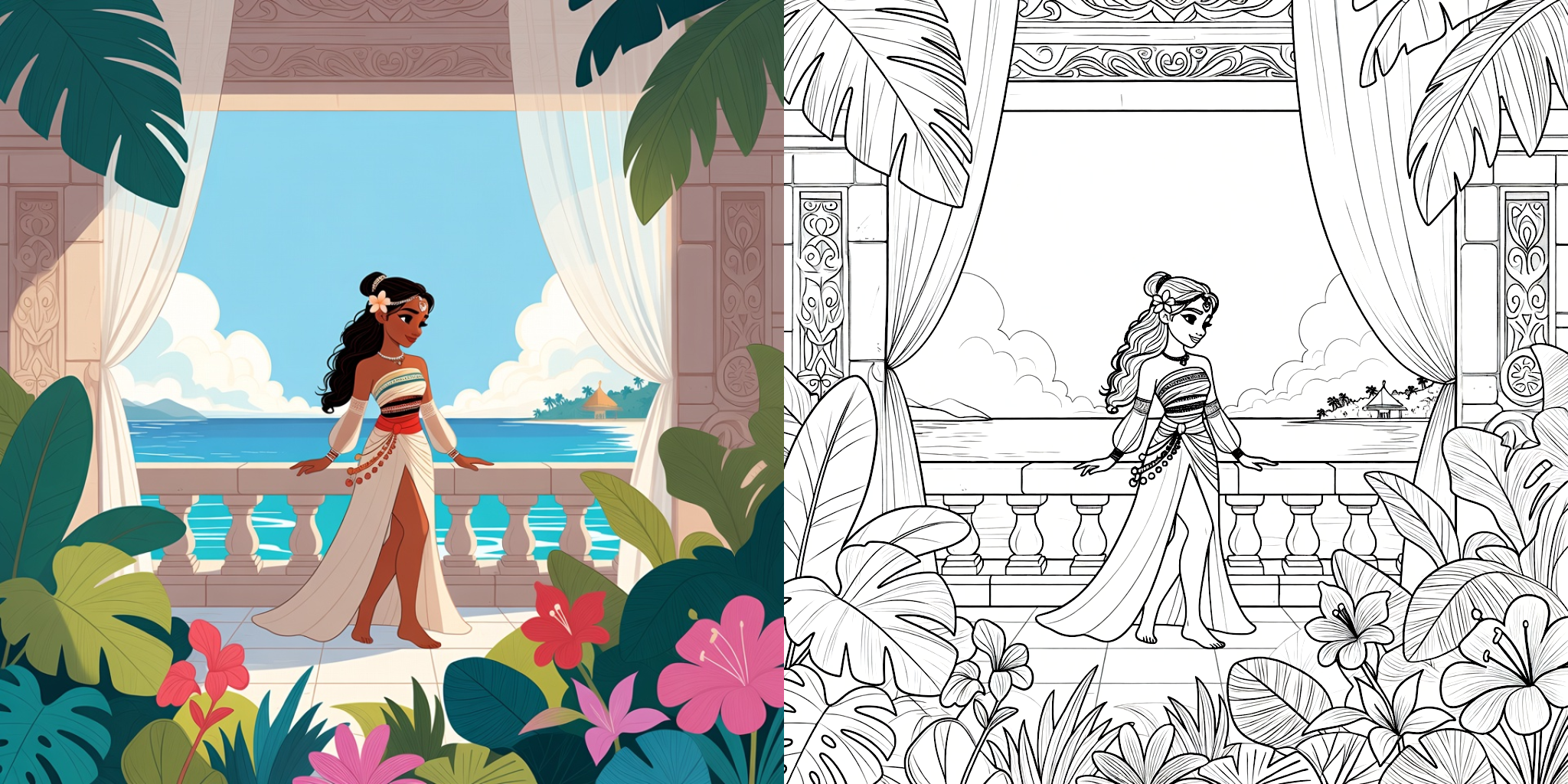 ft - Moana Coloring Pages ft