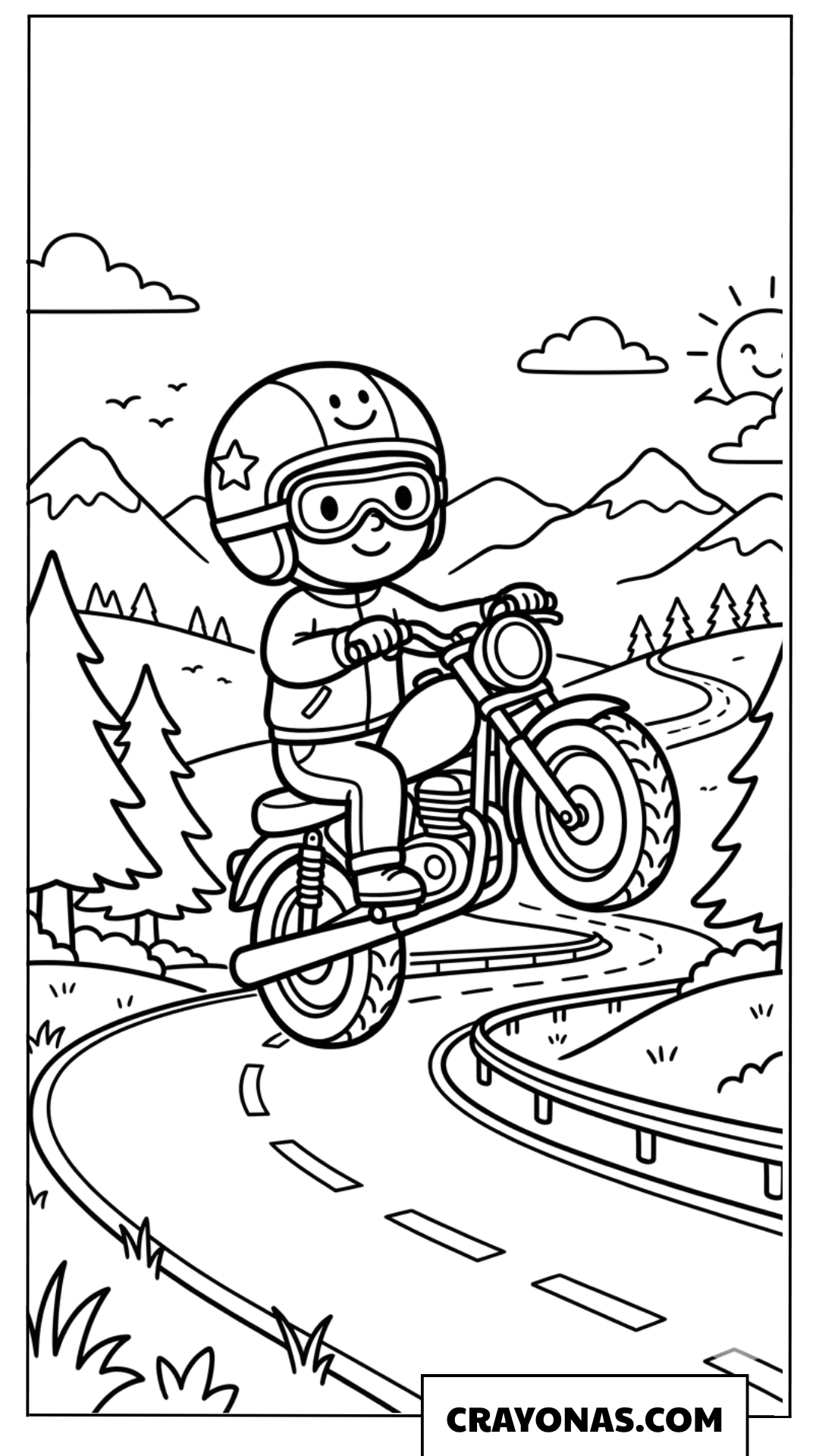 Motorcycle Adventure coloring page
